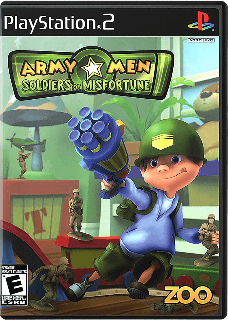 Army Men Soldiers of Misfortune box art for Playstation 2